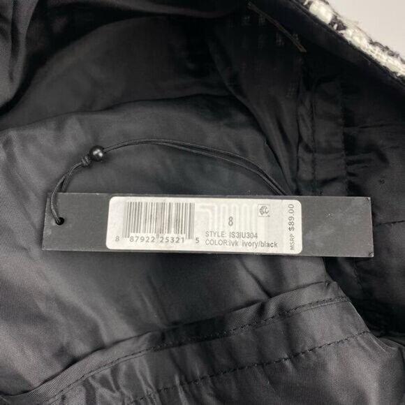 NWT IVANKA TRUMP Tweed Patterned Pencil Skirt Sz 8 Ivory White - Picture 5 of 7